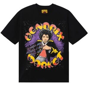 MARKET Jimi Hendrix black T shirt kiss the sky Size S cotton